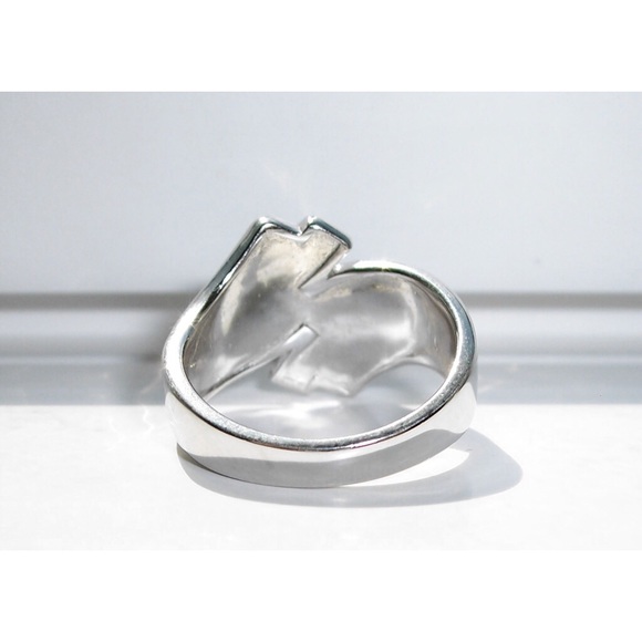 925 STERLING SILVER Lab Created Blue Fire Opal Wave Ring - Picture 11 of 16